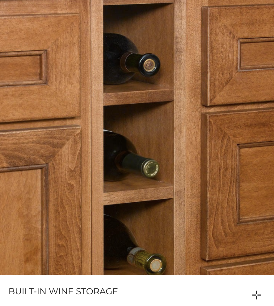 built-in wine storage